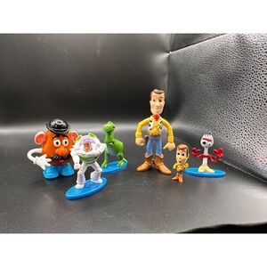 Disney Pixar Toy Story Lot Woody Forky Potato Head Rex Buzz Lightyear Figures